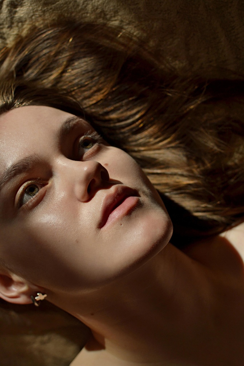 woman, face, relaxing, spa, massage, portrait